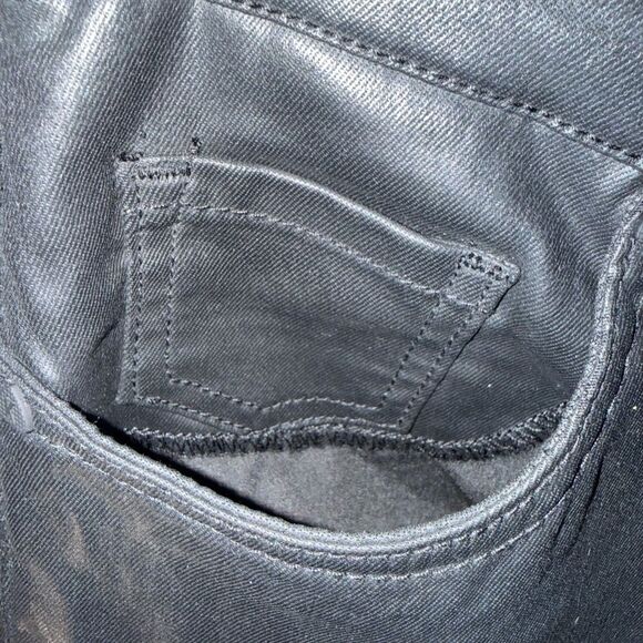 Kut from the Kloth “Mia High Rise Skinny” Button Fly Faux Leather Pants Sz 6 #72 - Picture 4 of 9